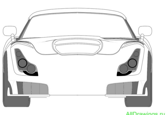 TVR Sagaris is drawings of the car